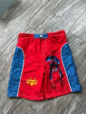 Spiderman Red and Blue Boys' Athletic Shorts